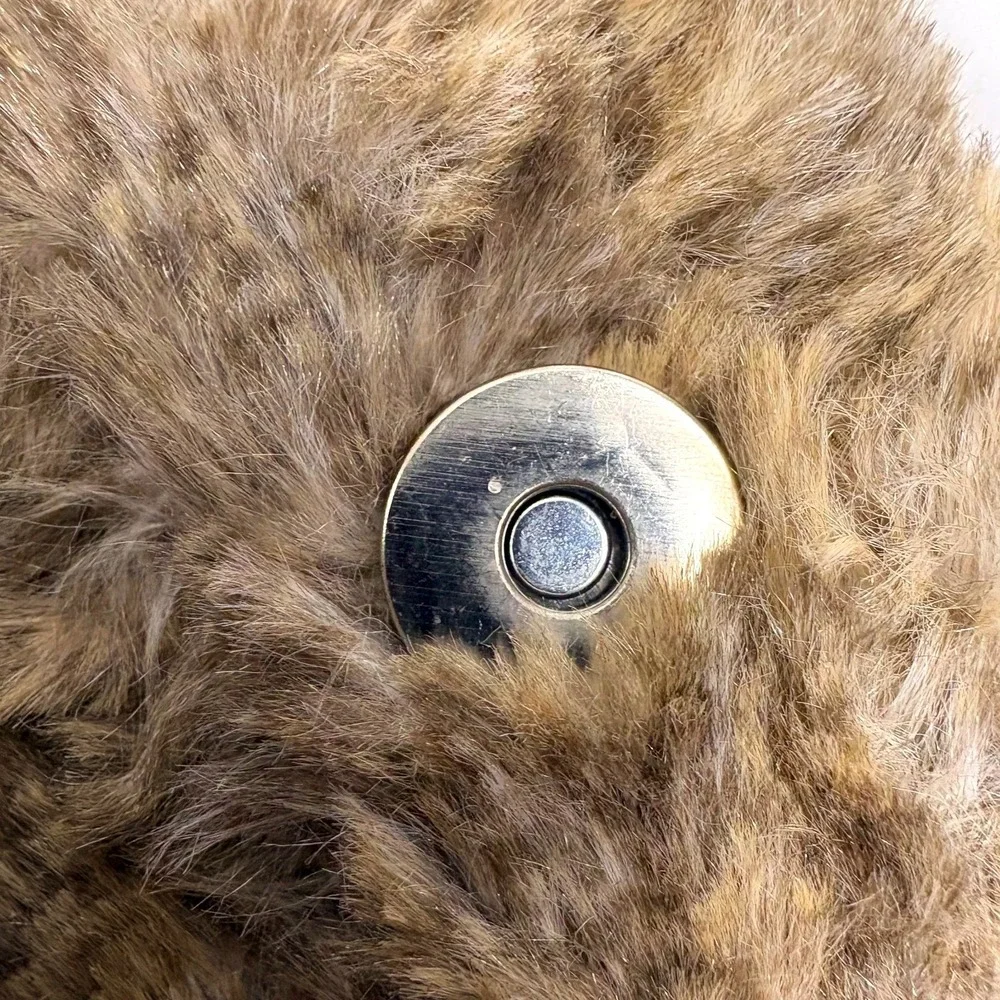 Lovesac‎ Sodasac Brown Faux Fur Cup Holder Snap In Sectional Accessory